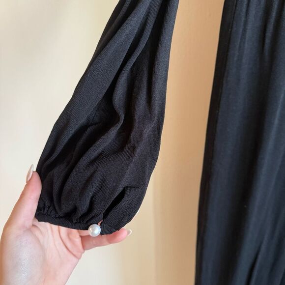 Tuckernuck Pomander Place Black Double Knit Lennox Maxi Dress Size Small - Picture 4 of 10